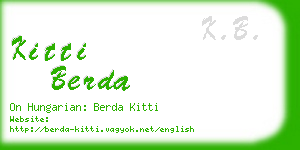 kitti berda business card